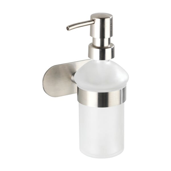 Samodržiaci sklenený dávkovač mydla v matne striebornej farbe 200 ml Orea – Wenko-image-3