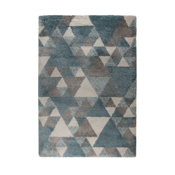 Modro-sivý koberec Flair Rugs Nuru, 80 × 150 cm