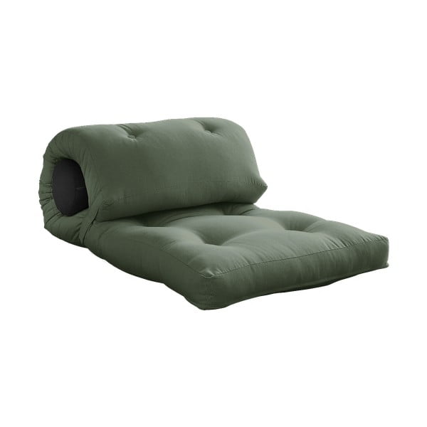 Zelenosivý futónový matrac 70x200 cm Wrap Olive Green/Dark Grey – Karup Design-image-3