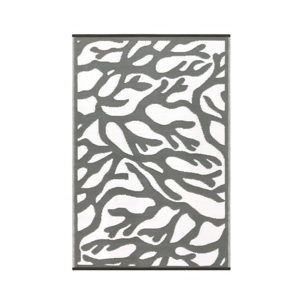Sivo-biely obojstranný vonkajší koberec Green Decore Gara, 120 × 180 cm