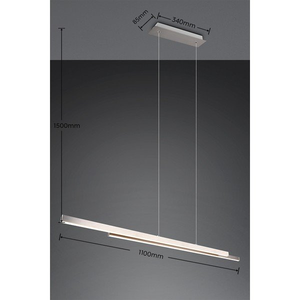 LED závesné svietidlo v striebornej farbe Odio – Reality-image-4