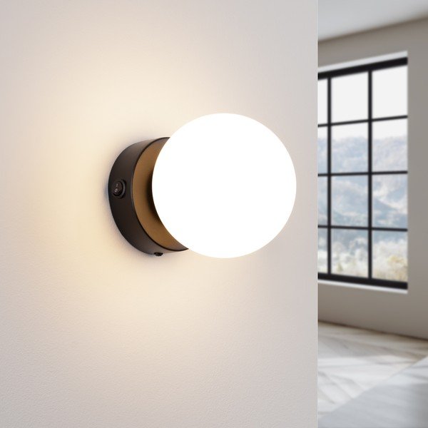 Čierno-biele nástenné svietidlo Blaze – Sollux-image-2