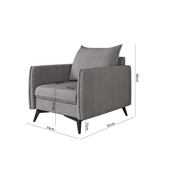 Sivé kreslo Juli Bis – Ropez-image-3