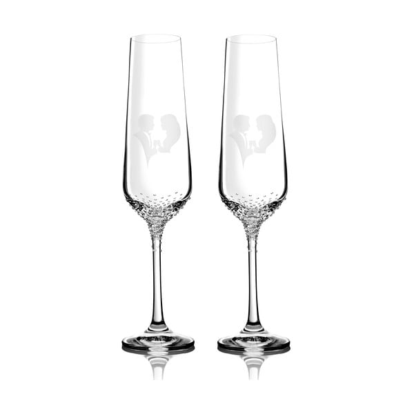 Sada 2 pohárov na šampanské Grace so Swarovski Elements v luxusnom balení