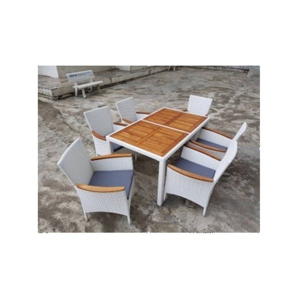 Set bieleho záhradného ratanového nábytku Paris White-image-3