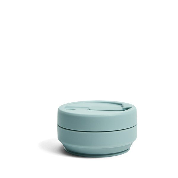 Svetlomodrý skladací cestovný hrnček Stojo Pocket, 355 ml-image-1