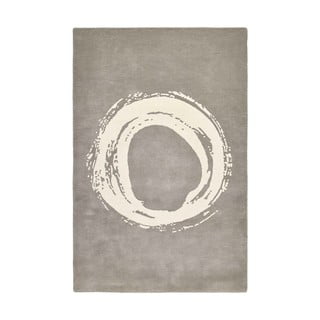 Sivý vlnený koberec Think Rugs Elements Circle, 150 x 230 cm
