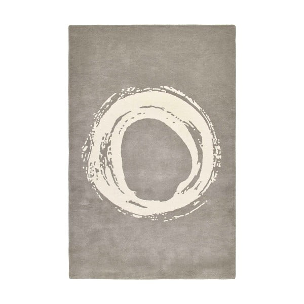 Sivý vlnený koberec Think Rugs Elements Circle, 120 x 170 cm