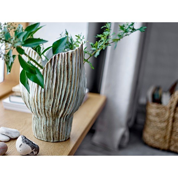 Svetlozelená váza z kameniny (výška 30 cm) Mahira – Bloomingville-image-2