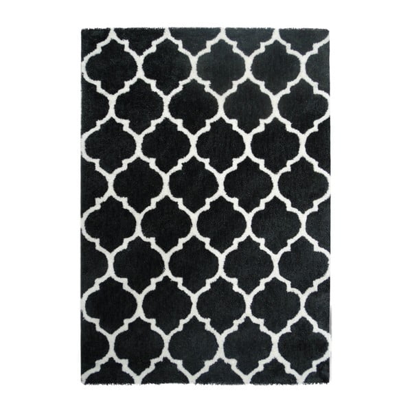Čierno-biely koberec Kayoom Smooth, 80 x 150 cm