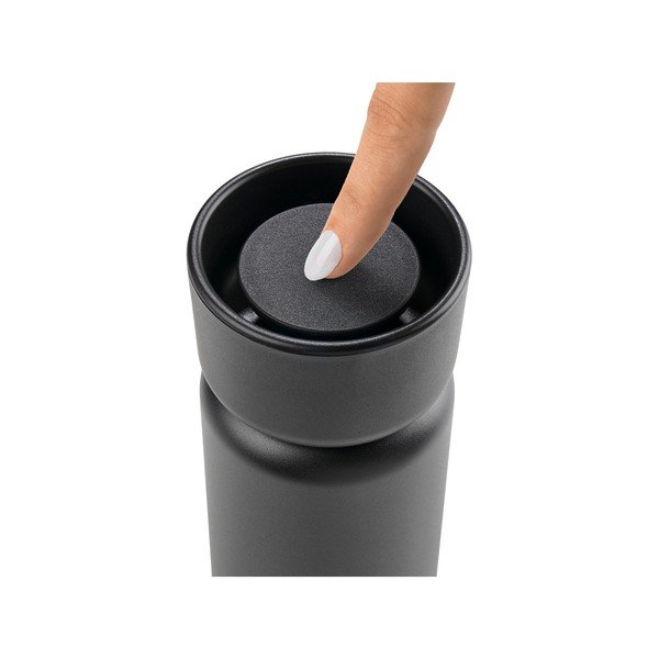 Čierny termo hrnček z nehrdzavejúcej ocele 400 ml Singles – Zone-image-3