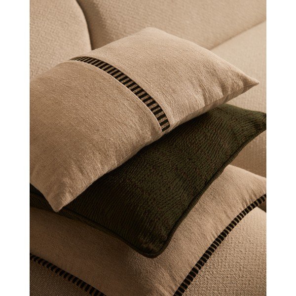 Obliečka na vankúš s prímesou ľanu 45x45 cm Ardit – Kave Home-image-3
