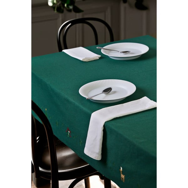 Obrus s vianočným motívom s prímesou bavlny 150x270 cm Christmas Fable – JUNA-image-1