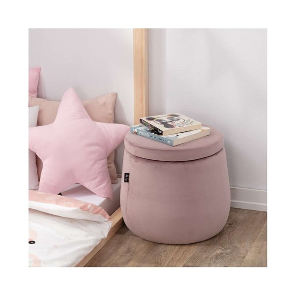 Čierny zamatový detský puf Posh Velvet – Yellow Tipi-image-3