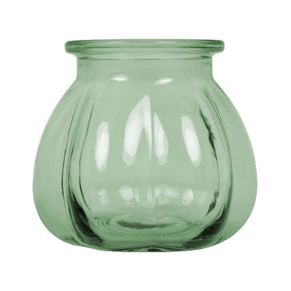 Svetlozelená váza z recyklovaného skla Ego Dekor Tangerine, výška 11 cm
