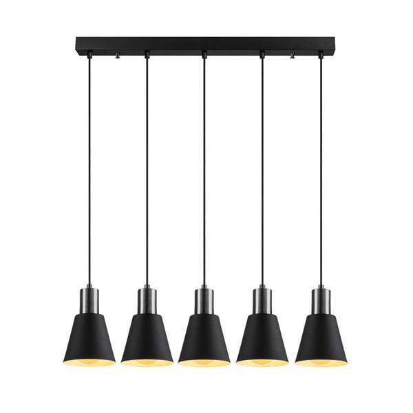 Čierne závesné svietidlo pre 5 žiaroviek Opviq lights Kem-image-2