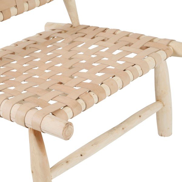 Béžové kožené kreslo Cuir - Sema-image-4