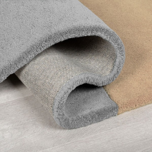 Čierno-sivý ručne tkaný vlnený koberec 150x240 cm Lozenge Monochrome – Flair Rugs-image-3