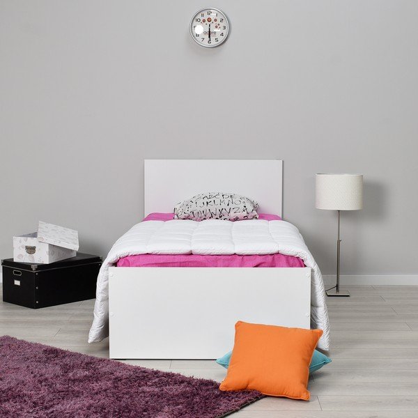 Biela jednolôžková posteľ 90x190 cm KRY – Kalune Design-image-4