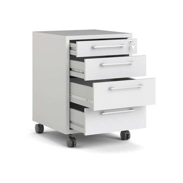 Biela uzamykateľná skrinka 48x68 cm Prima – Tvilum-image-4