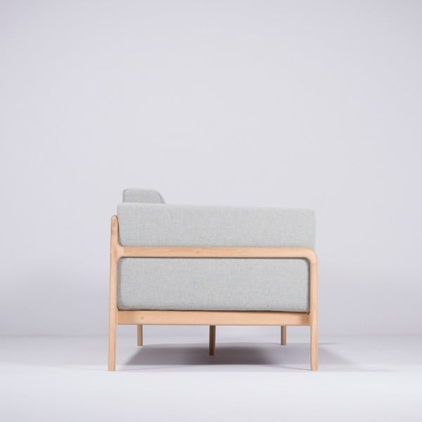 Modrosivá pohovka s konštrukciou z dubového dreva Gazzda Fawn, 240 cm-image-2