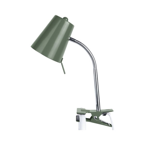 Zelená stolová lampa so sponou na uchytenie Leitmotiv Z