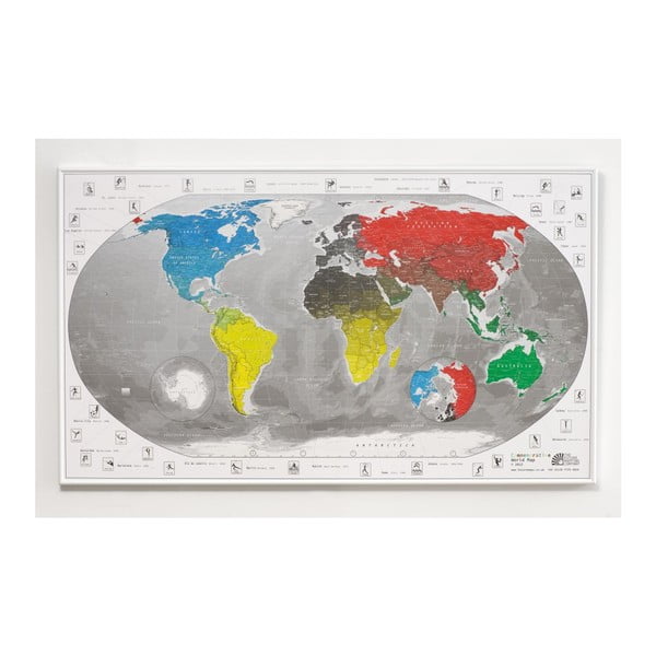 Mapa sveta v priehľadnom puzdre Commemorative World Map, 101 × 60 cm