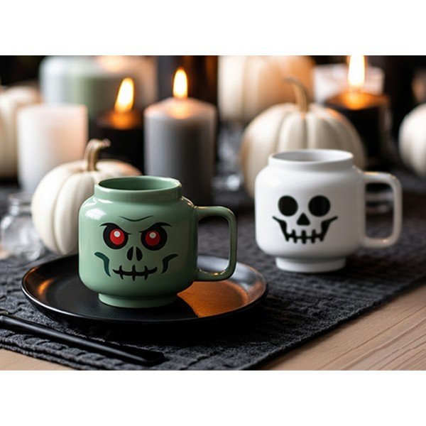Zelený keramický detský hrnček na latte 255 ml Skeleton – LEGO®-image-3