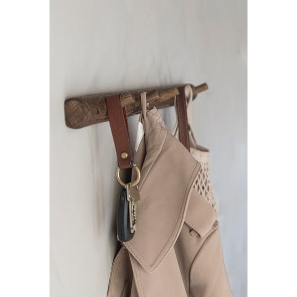 Hnedý nástenný vešiak z dubového dreva 72 cm Roots – Mette Ditmer Denmark-image-3