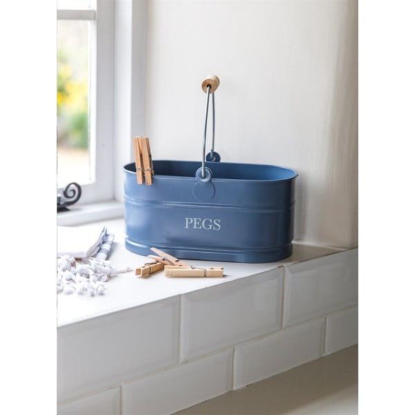 Košík na štipce Peg Bucket, modrý-image-1