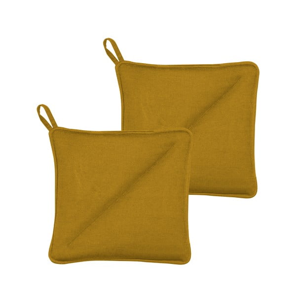 Súprava 2 žltých chňapiek z bavlny Södahl-image-1