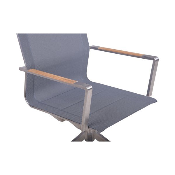 Sivá kovová záhradná stolička Salida – Garden Pleasure-image-3