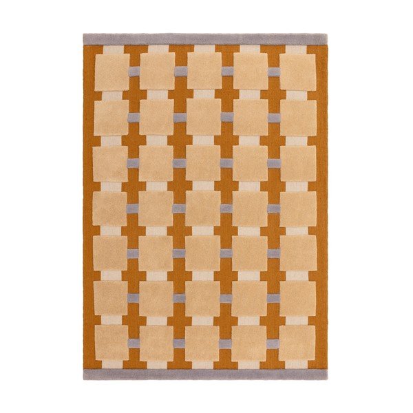 Okrovožltý ručne tkaný koberec s prímesou vlny 200x290 cm Mallory – MADE