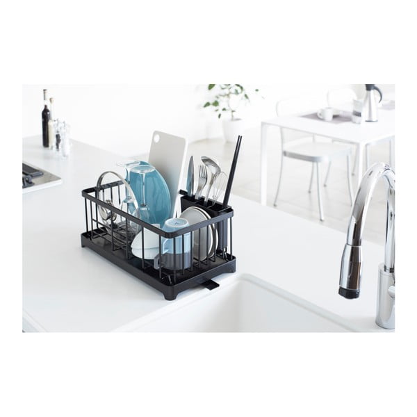 Čierny odkvapávač na riad YAMAZAKI Tower Wire-image-2