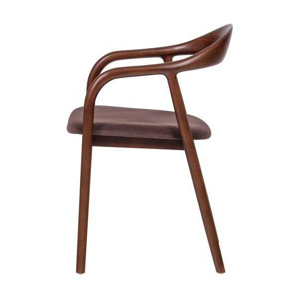 Hnedá jedálenská stolička s podrúčkami z bukového dreva Bran – WOOOD-image-3