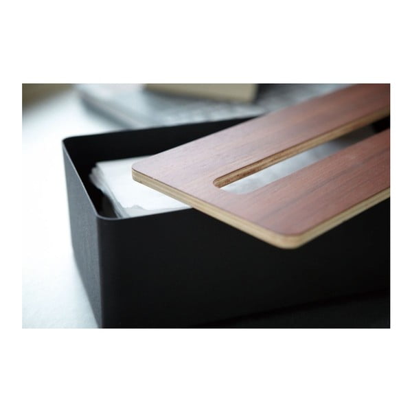 Čierny zásobník obrúskov YAMAZAKI Tsu-image-3