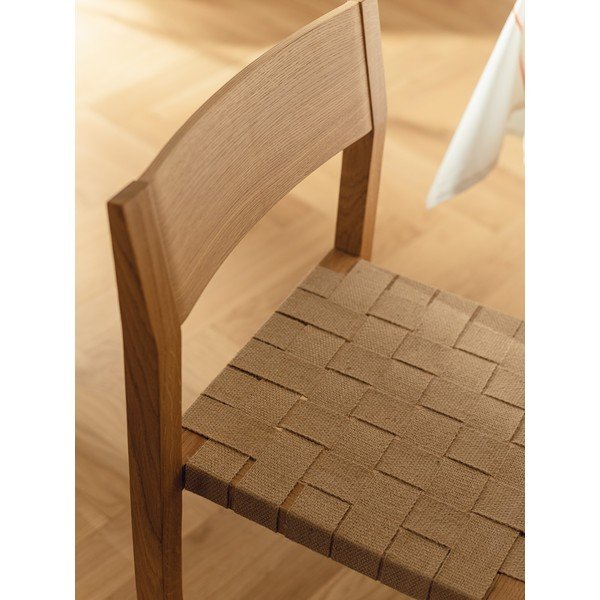 Stohovateľná jedálenská stolička z dubového dreva v prírodnej farbe Toli – noo.ma-image-4