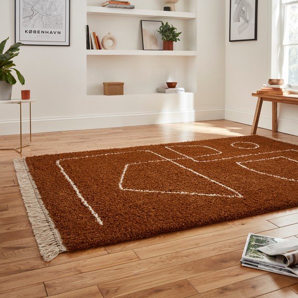 Terakotovočervený koberec Think Rugs Boho, 160 x 220 cm-image-2
