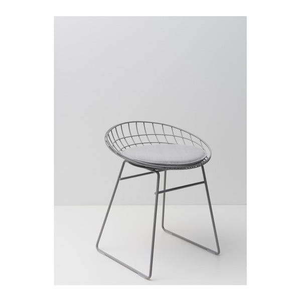 Sivá drôtená stolička s podsedákom Pastoe, 46 cm