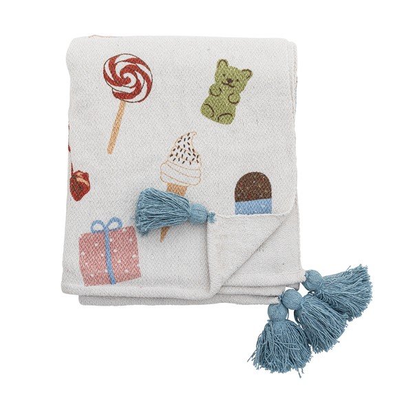 Biela detská deka 130x160 cm Sweets – Bloomingville Mini-image-4