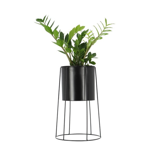 Čierny držiak na kvetináč Esschert Design Planter-image-1