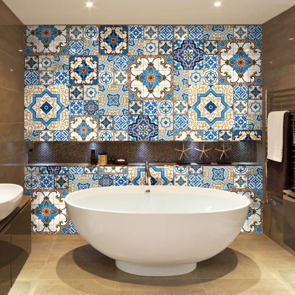 Sada 60 dekoratívnych samolepiek na stenu Ambiance Toundra, 15 × 15 cm-image-1