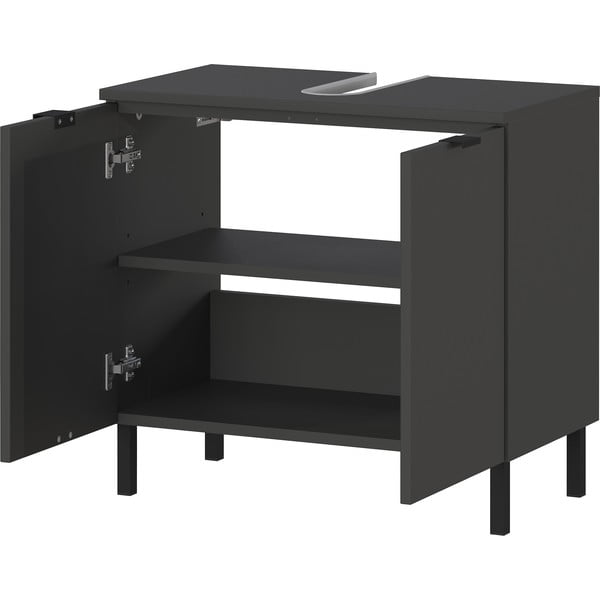 Antracitová skrinka pod umývadlo 60x56 cm Arcena – Germania-image-3