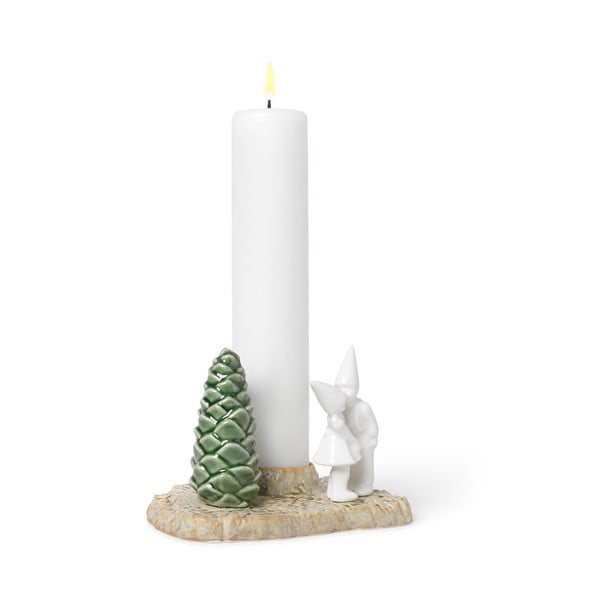 Vianočný kameninový svietnik Kähler Design Christmas Kiss, dĺžka 17 cm-image-4