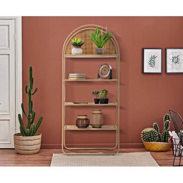 Kovová knižnica v prírodnej farbe 80x180 cm Panama - Mauro Ferretti-image-1