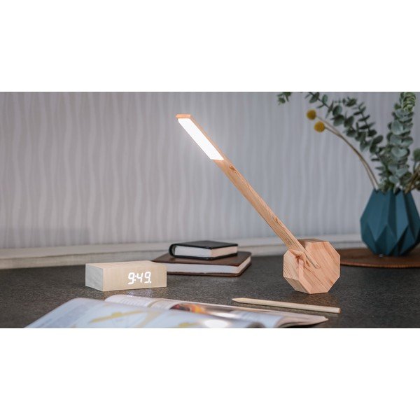 Svetlohnedá LED stolová lampa (výška  38 cm) Octagon One – Gingko-image-4
