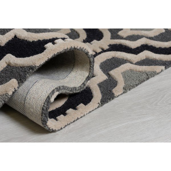 Sivý vlnený koberec 170x120 cm Moorish Amira - Flair Rugs-image-2