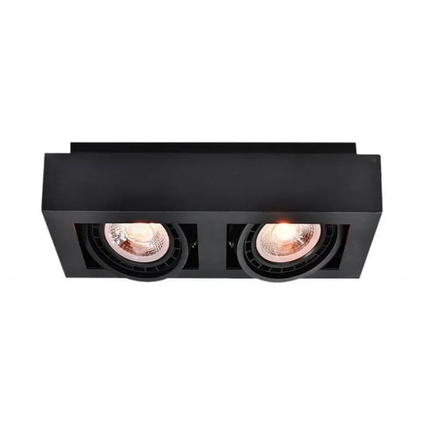 Čierne stropné svietidlo s kovovým tienidlom 34x18,5 cm Loid – GTV