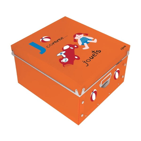 Oranžový úložný box Incidence ABC, 32 x 32 cm