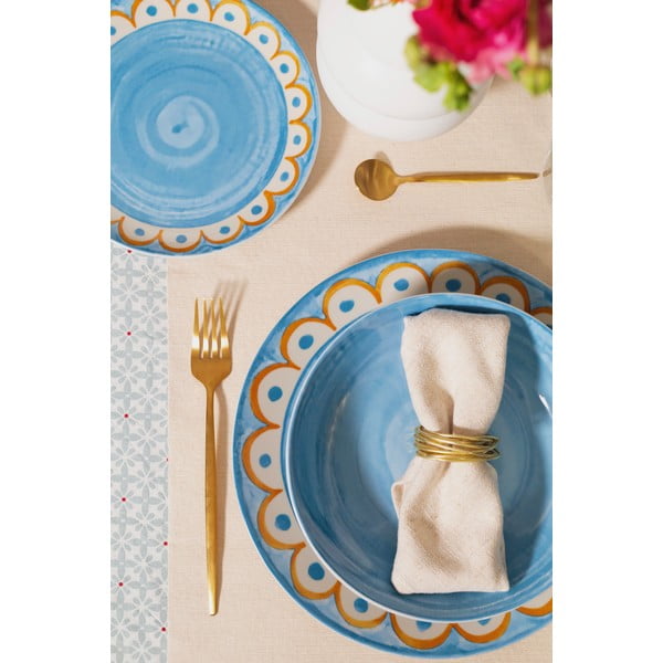 Svetlomodré dezertné porcelánové taniere v súprave 6 ks ø 19,5 cm Tangeri blue – Villa Altachiara-image-1